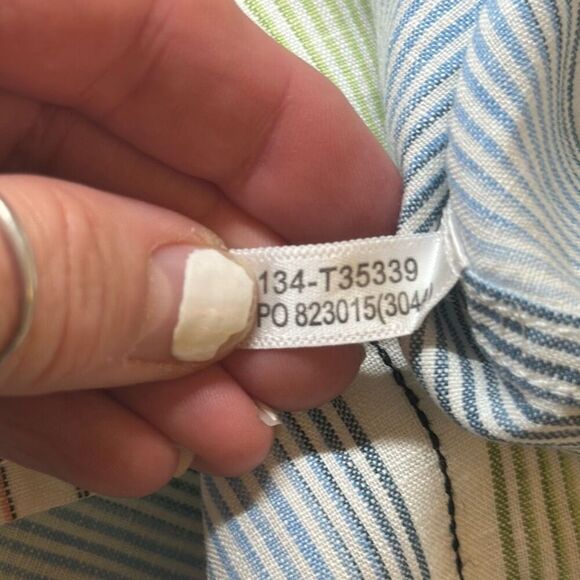 Tommy Bahama Relax Linen Shirt Striped Long Sleeve Shirt size XXL Pink BLue - Picture 7 of 7